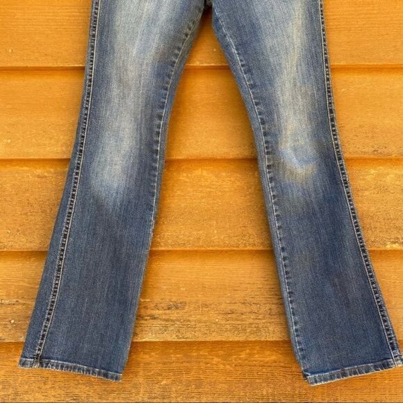 Calvin Klein Jeans Lean Boot Button Pockets Blue Jeans Size 27/4 - Picture 5 of 12